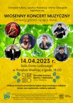 Zapraszamy na Wiosenny Koncert Muzyczny - Zerwany gdzieś na łące kwiat